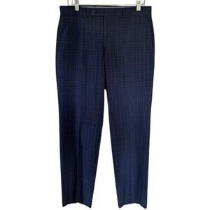Lauren Ralph Lauren Men’s Dress Pants 32x30 Blue Plaid Flat Front